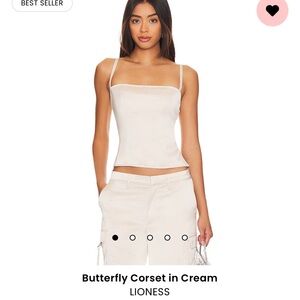 LIONESS Butterfly Corset in cream
